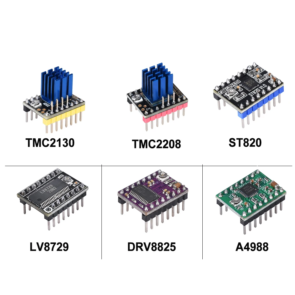 Драйвер шагового двигателя TMC2208 TMC2130 ST820 A4988 Drv8825 StepStick Reprap RAMPS 1 4 MKS GEN L V1.4 SKR Запчасти