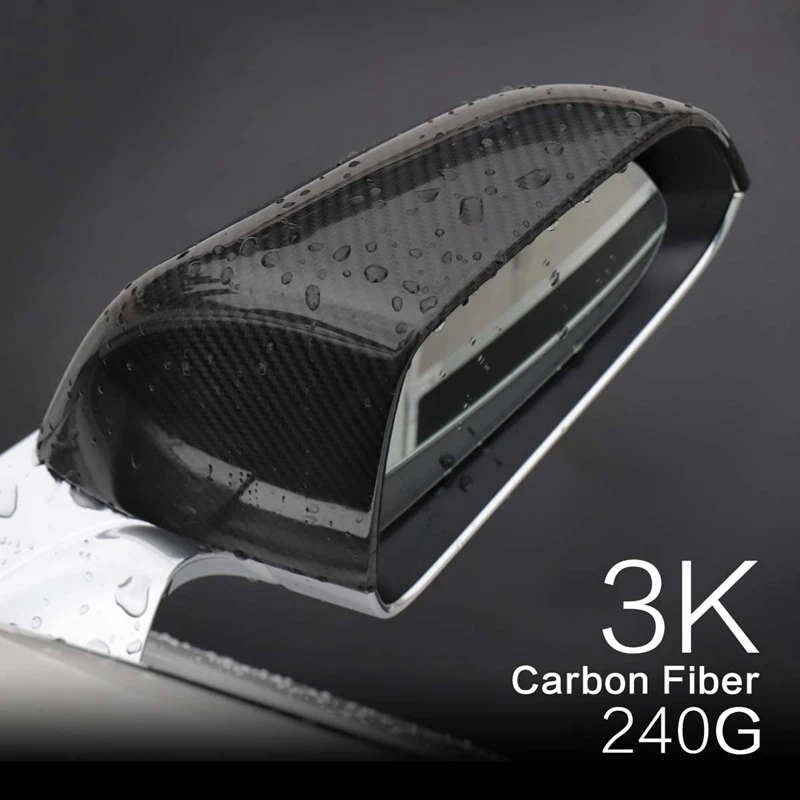 

Car Real Carbon Fiber Side Mirror Cover Cap for 2017-2019 Tesla Model 3 Rear View Mirror Cover Trim Frame Accessories