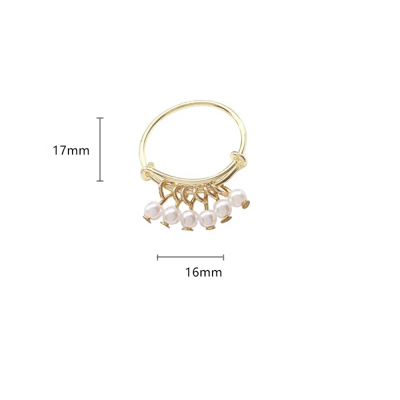 

Multi Beaded Pearl Rings Natural Freshwater Pearl Geometric Rings for Women Continuous Circle Minimalist Ring 2021 New