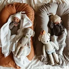 Переносное детское гнездо, кровать для девочек и мальчиков, дорожная кровать из органического хлопка, детская кроватка для сна, реквизит для фотосъемки, 75 * 45C