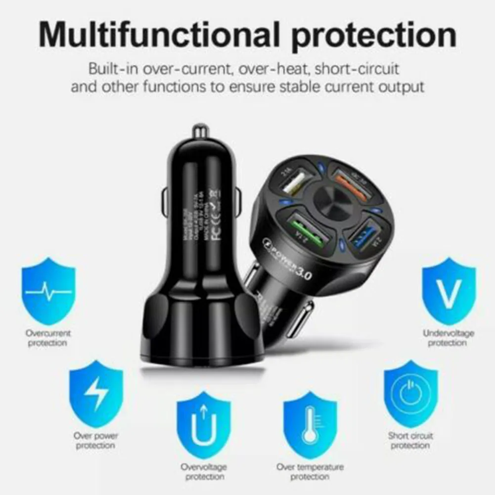 

Автомобильное зарядное устройство с 4 USB-портами, ма