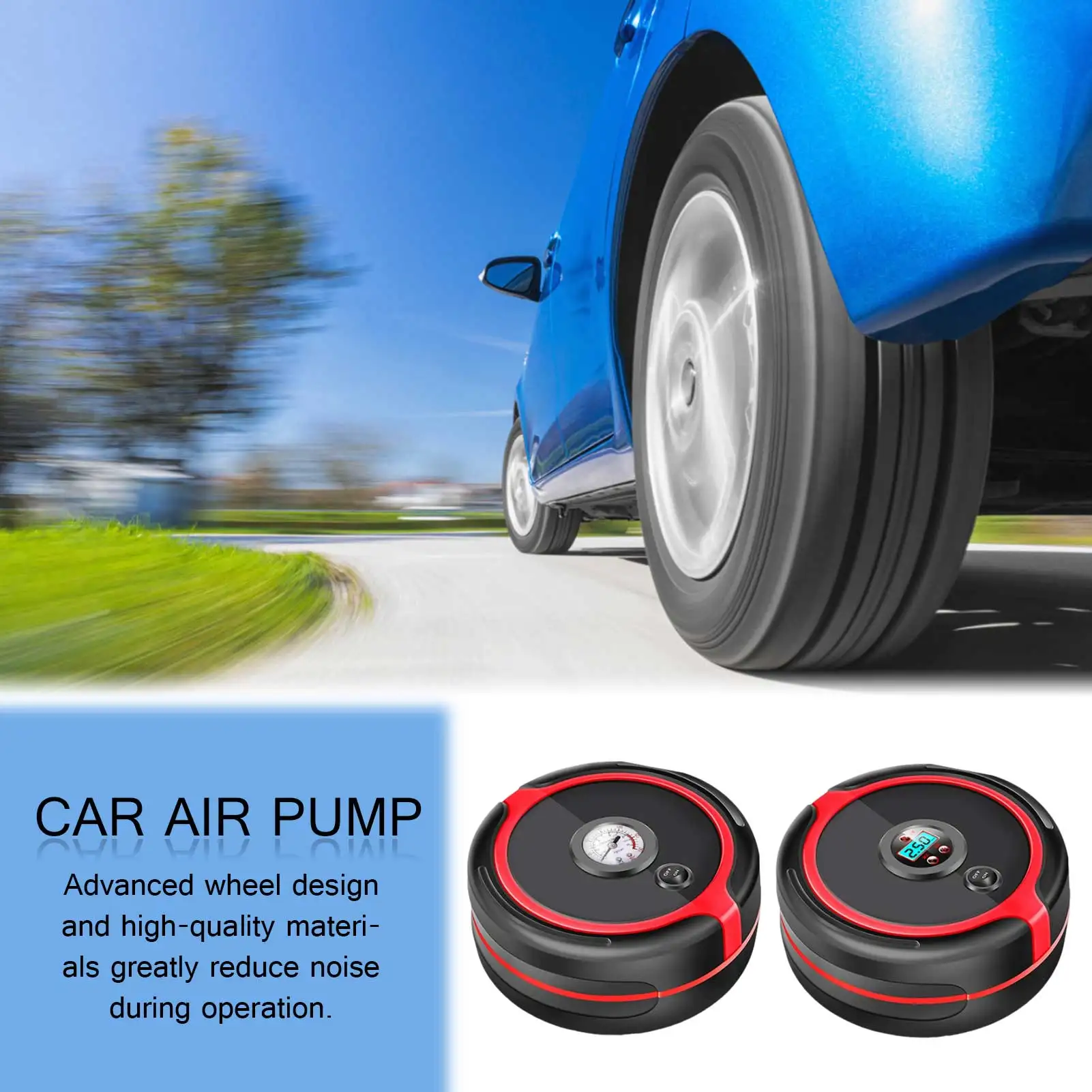 

Portable Car Tyre Inflator LED Digital Lighting Tire Inflatable Pump 12V Car Air Compressor Fo Cars Wheel Bicycle Tires