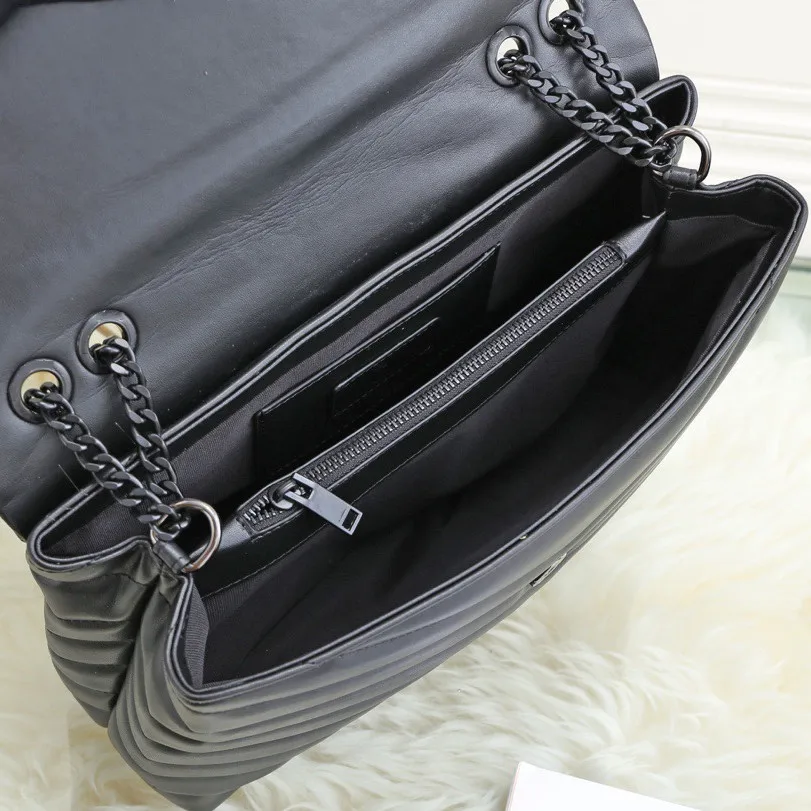 

32cm Large Luxury Fashion Designer 3 Size Leather Quilted Elegant Shoulder Bag Women Chain Shoulder Strap with Flap Handbag Tote