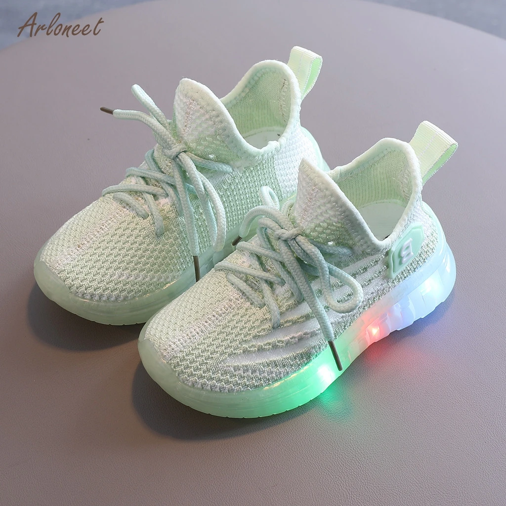 

2020 New Kids LED Sneakers Breathable Children Sports Shoes For Baby Girls Boys Luminous Shoes with Light