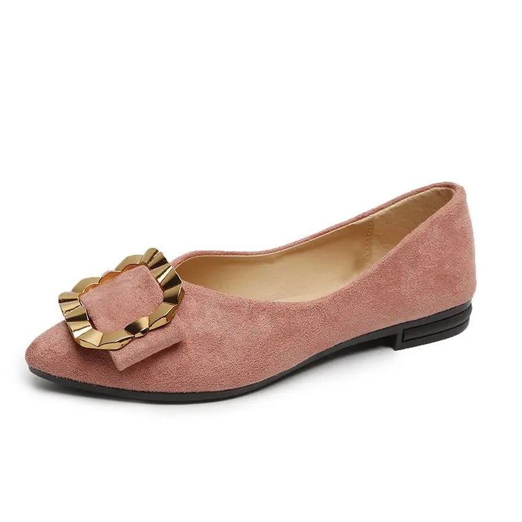 

Women Pointed Toe Female Shoes Shallow Mouth Modis Casual Sneaker Dress Summer 2021 Moccasin New Flock Basic Fashion Lace-Up Sol