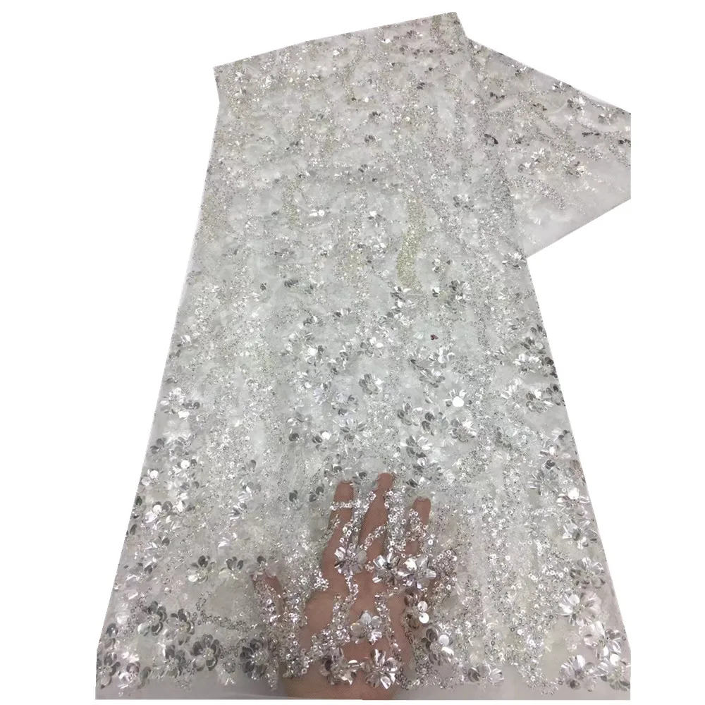 

Свадебные туфли в африканском стиле, состоящий из выпуклых кружевных элементов 2021 высококачественное нигерийское кружево Белый Вышивка шн...