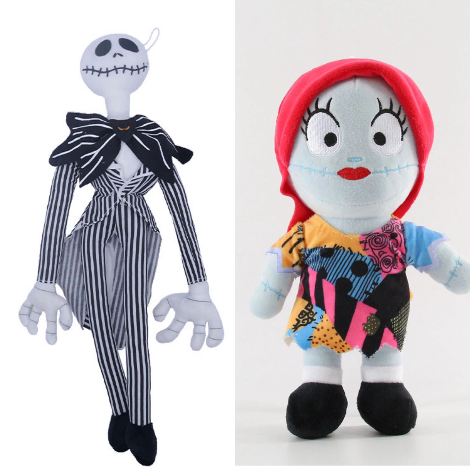

Skellington Jack And Sally Plush Skull Skeleton Sally Ghost Bride The Nightmare Before Christmas Horror Movie Plushie Figure