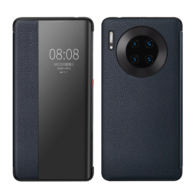 Чехол для Huawei Mate 30 Pro чехол из натуральной кожи Роскошные тонкие флип-чехлы