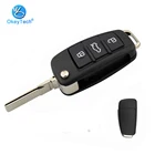 OkeyTech 3 кнопки для Audi a3, a4, b6, b8, tt, a6, c5, q5, 8p откидной ключ для автомобиля, корпус брелока HU66