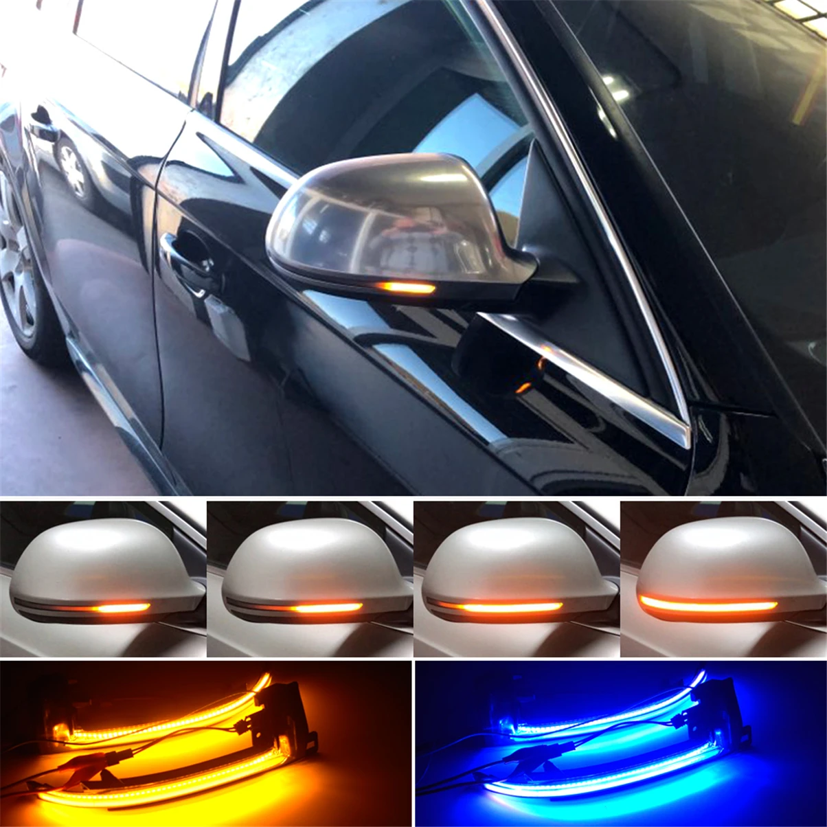 

For Audi A4/S4 A5/S5 A6/S6 A8/S8 Q3/SQ3 Dynamic Scroll LED Turn Signal Light Sequential Rearview Mirror Indicator Blinker Light