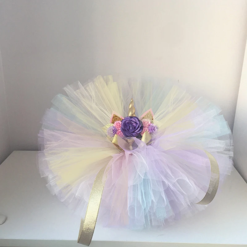 Детское фатиновое платье-пачка с единорогом на 1 год | Мать и ребенок