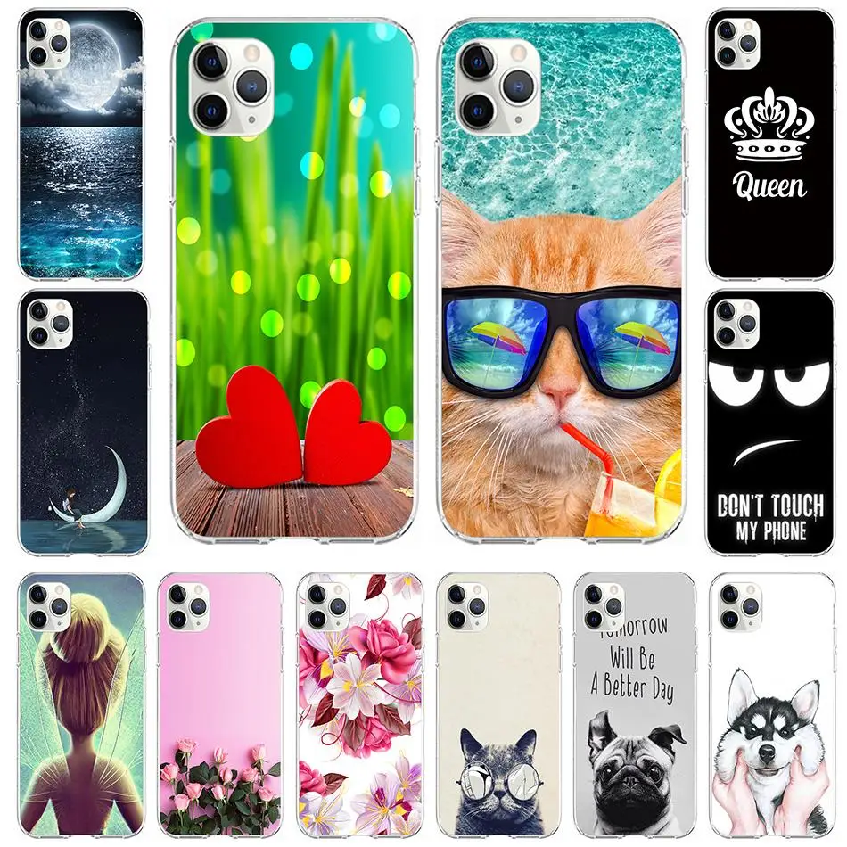

Cute Animals For iPhone 12 Pro Max Case 13 Mini Soft Silicone TPU Cover Phone Case For Apple iPhone 12Pro full 360 protective