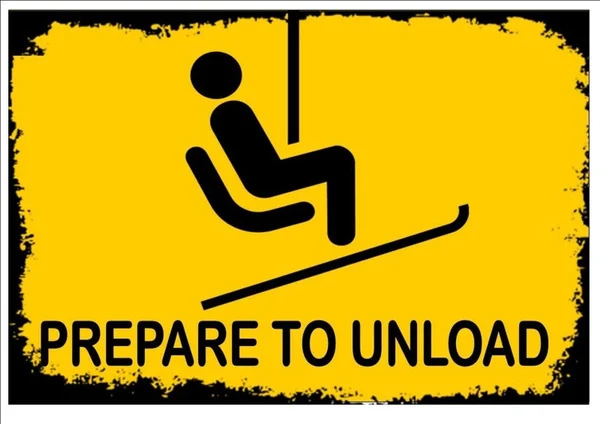 

Vintage Style Skiing Sign Retro Style Metal Sign Ski Lift Sign