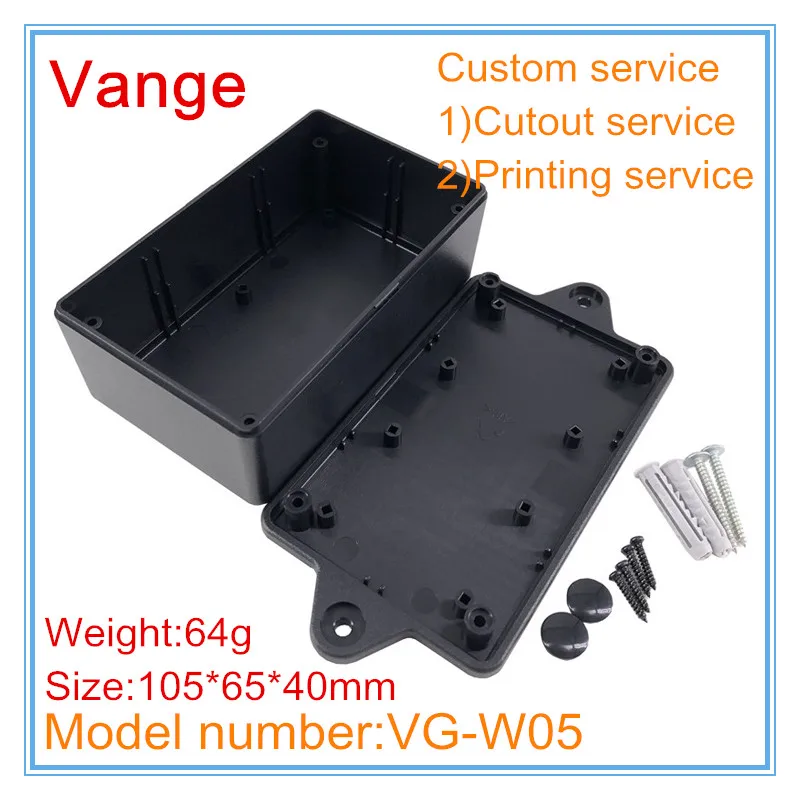 4 шт./лот распределительная коробка из черного АБС пластика корпус инструмента