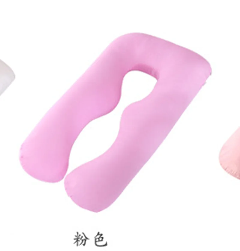 Large pillow Поддерживающая Подушка для беременных с хлопковой наволочкой для женского тела u-образные подушки для беременных - Цвет: Large pillow