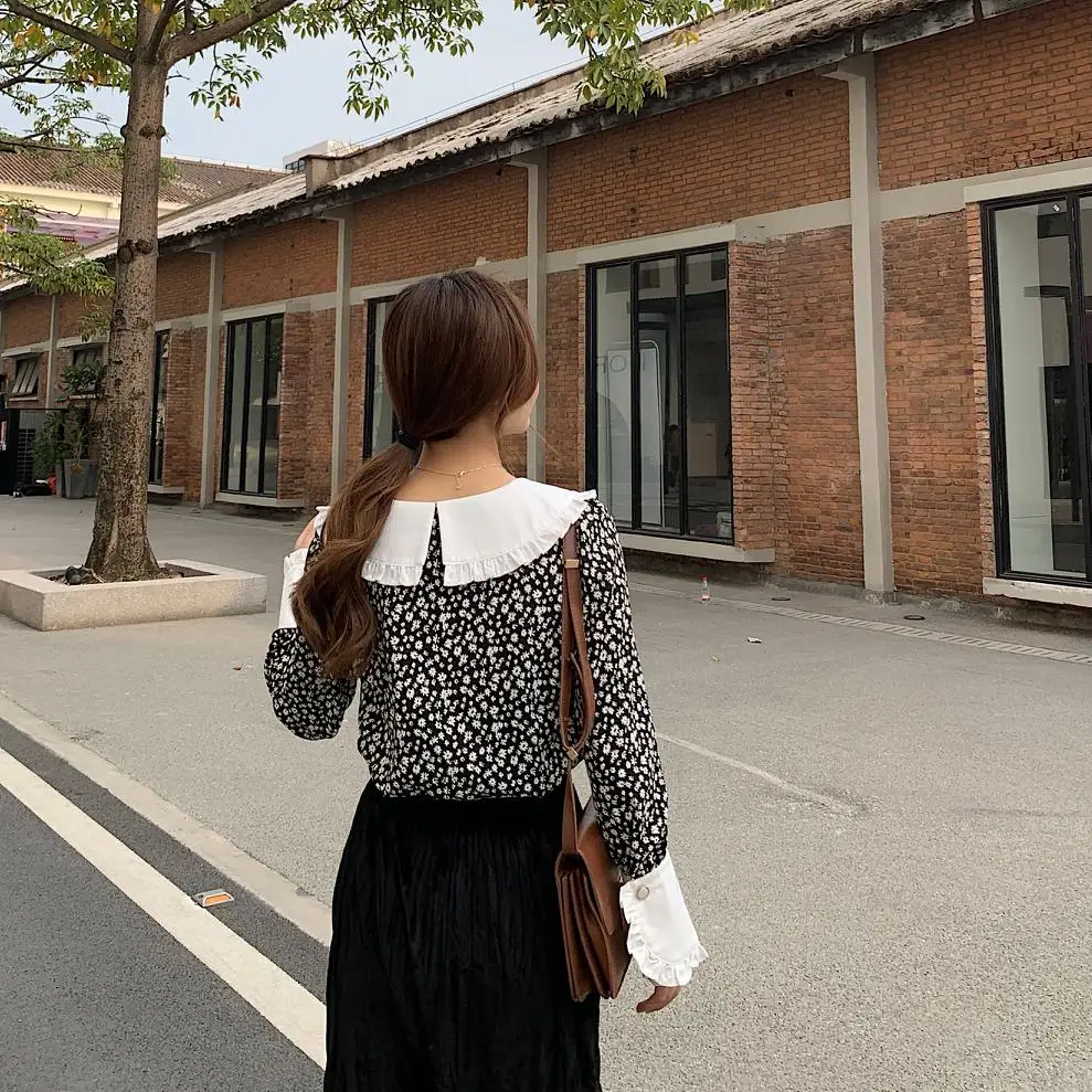 

New spring Vintage print Shirt female Oversize Tops Women Long sleeve Girls Blouse Summer Plus Size Women Blouses femme Blusas