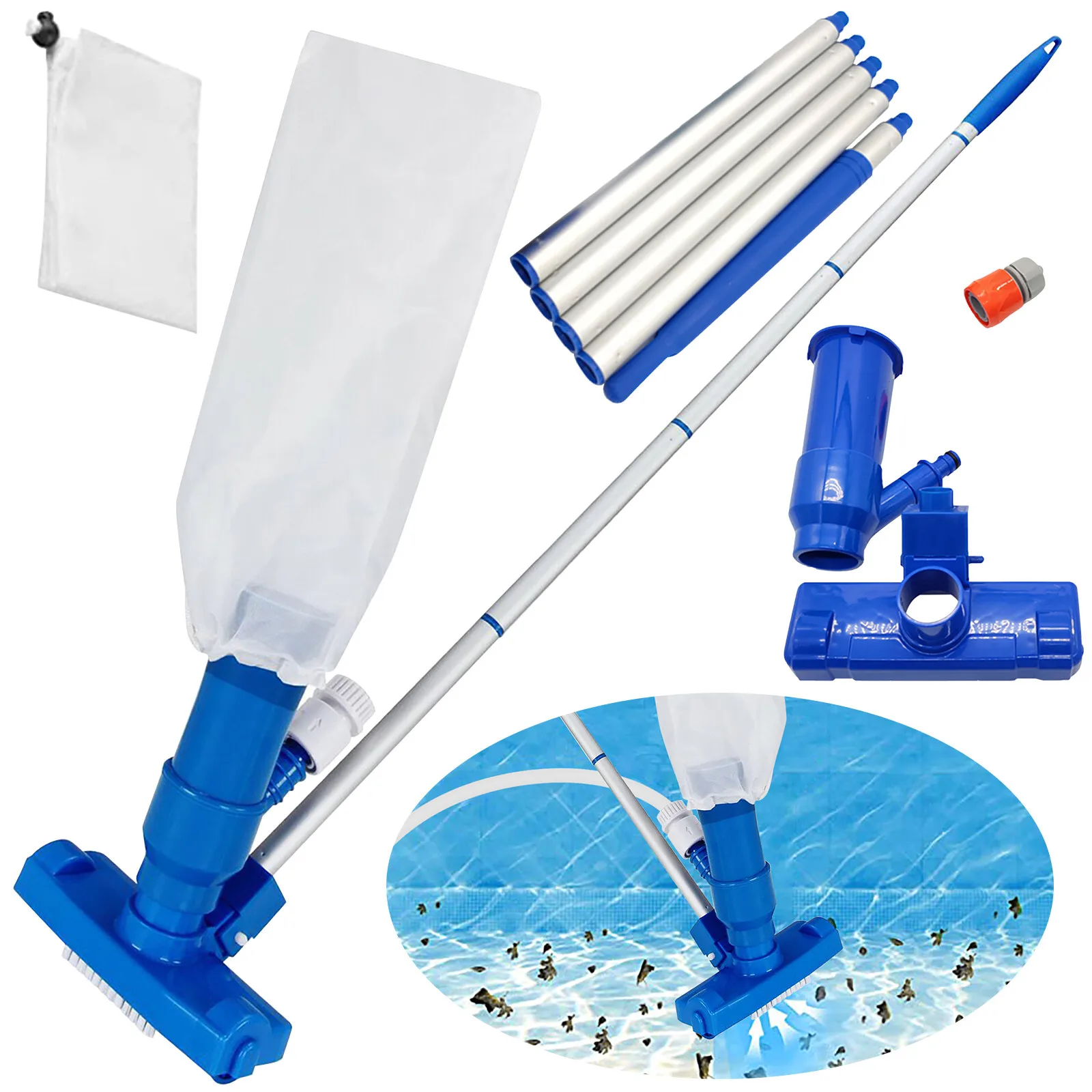 

1 Set Jet Swimming Pool Vacuum Cleaner Floating Objects Cleaning Tools Vac Suction Head Pool Fountain Vacuum Brush Cleaner
