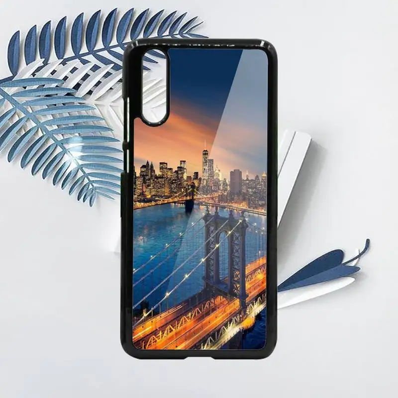 

New York City building landscape Phone Case PC For Samsung galaxy S note 8 9 20 10 e lite2019 plus pro ultra