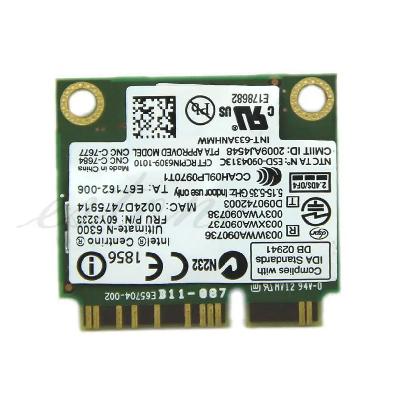

FRU 60Y3233 Wlan Wireless Dual Band Wifi Mini PCI-E Card Wireless Card for thinkpad Laptop Retailsale