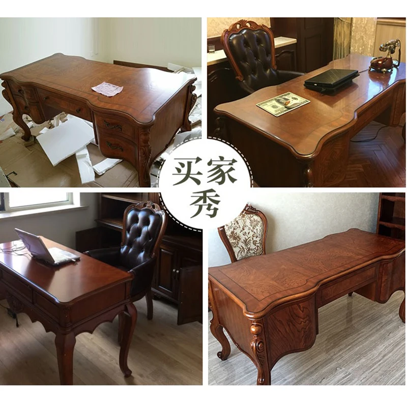 Набор роскошной мебели для кабинета стол стул и деревянный книжный шкаф WA699| |