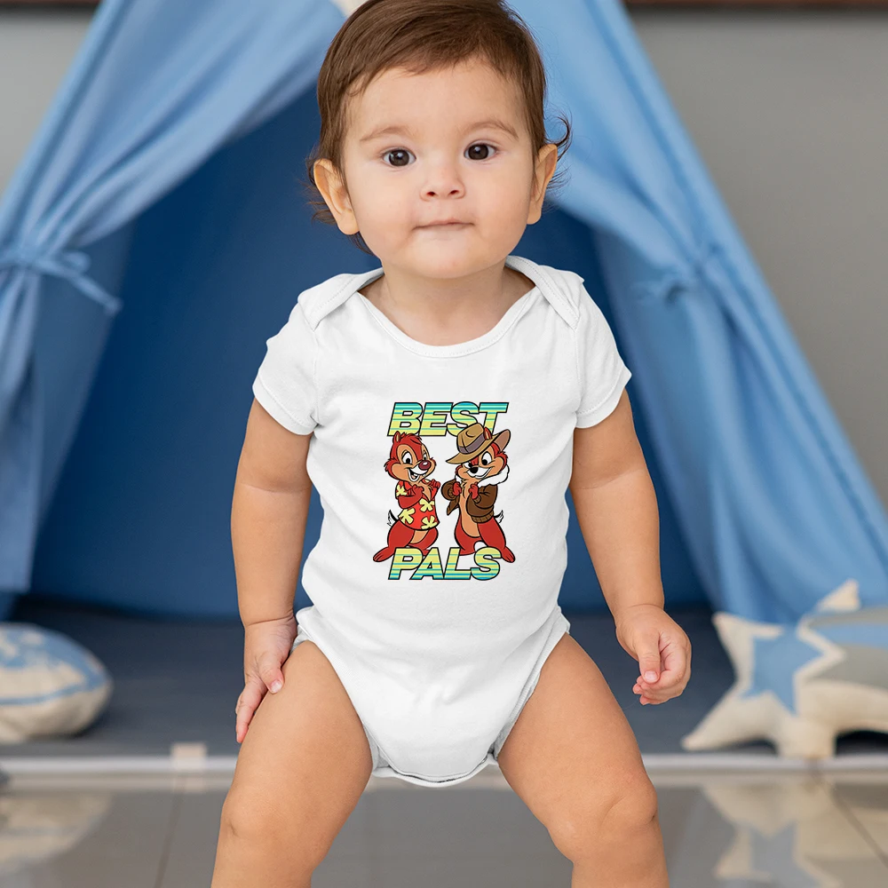 Monos reci&eacute;n nacidos de Disney, con estampado de dibujos animados Kawaii, moda informal para beb&eacute;s de 0 a 24 meses, Harajuku-3