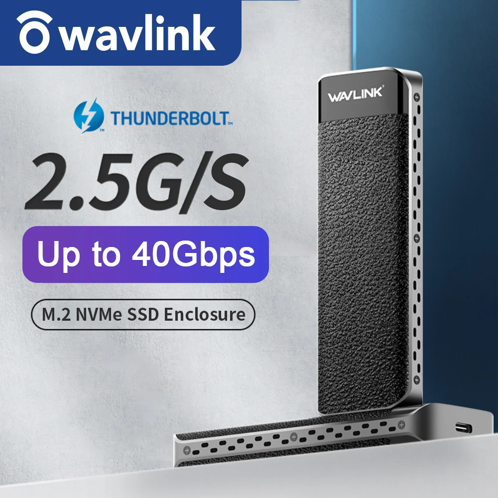 Wavlink USB C NVME SSD чехол Type M.2 корпус Thunderbolt 3 Чехол M Key NVMe разъем отличное рассеивание