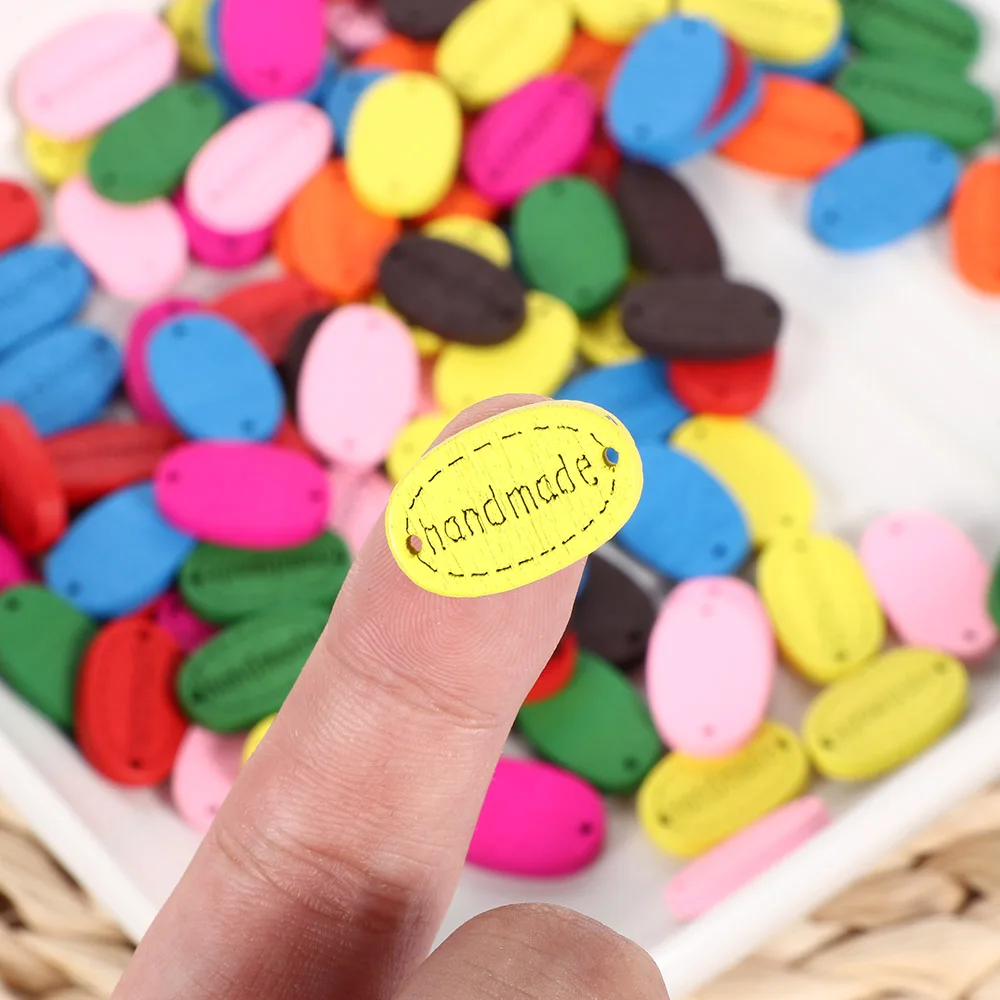 100 шт. деревянные пуговицы для одежды Рукоделие Шитье буквы ручной работы
