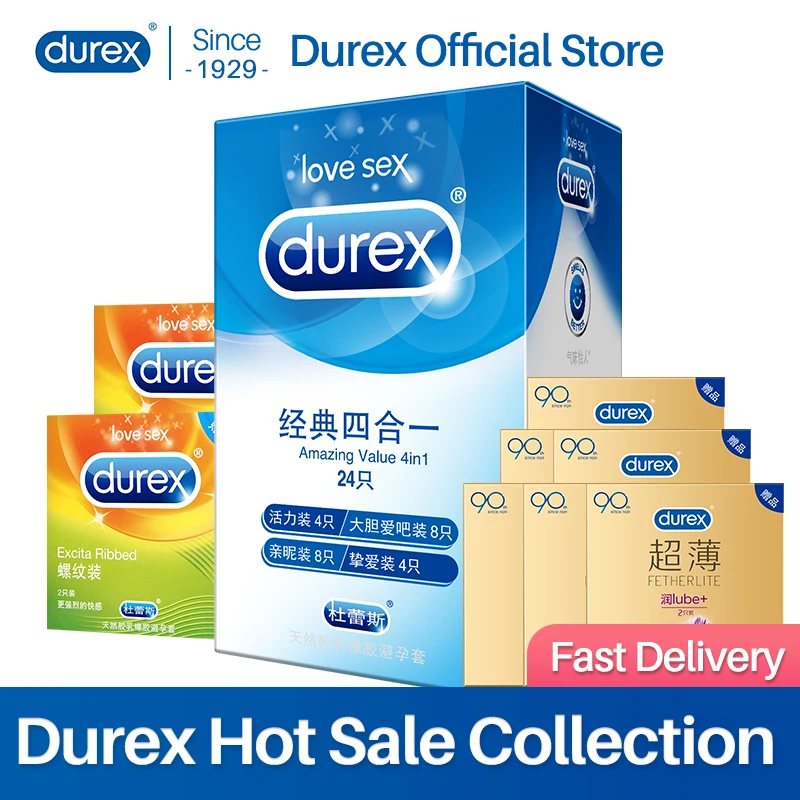 Durex для выведения токсинов 40 шт презервативы Смешанная упаковка пенис рукав