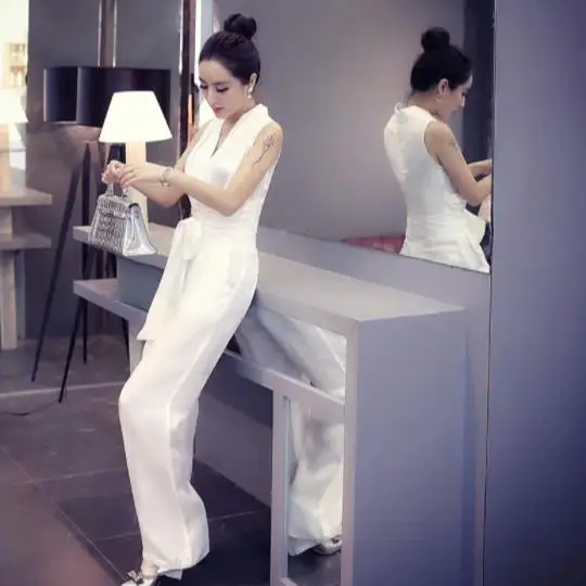 Новинка 2020 летний элегантный женский комбинезон для офиса AE238|Женские