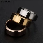 Обручальное кольцо ICAM, полированное, простой дизайн, ширина кольцо Альянса мм, ширина 8 мм, для женщин и мужчин