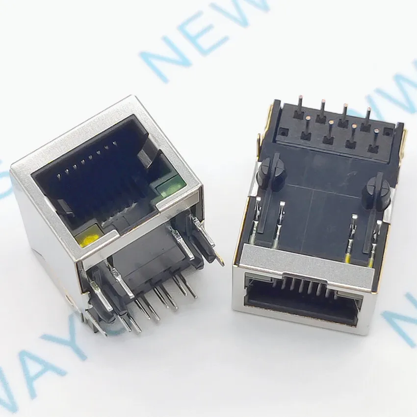 

10 шт./лот 8P8C экранированный Rj45 разъем с лампой без фильтрации сетевой разъем 21,5 мм Rj45 разъем сети