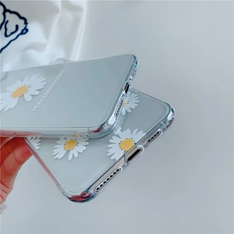 Милый чехол для iphone 11 Pro Max 6 6S 7 8 plus X XR XS мягкий прозрачный с цветочным принтом |