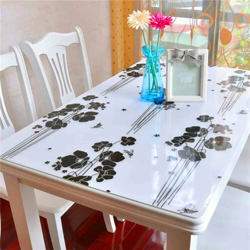 Прозрачная Водонепроницаемая скатерть ПВХ мягкое стекло журнальный столик
