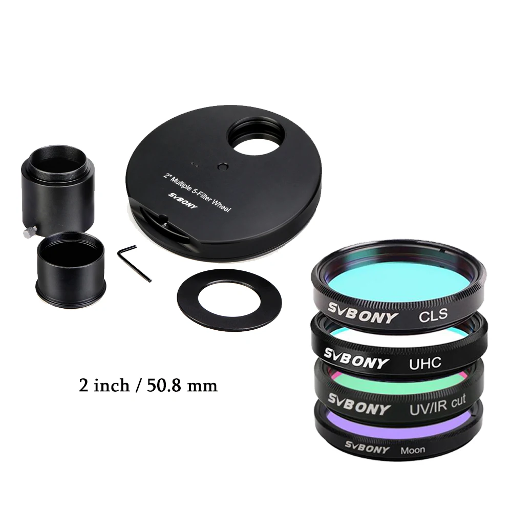 SVBONY 1.25"/ 2" Manual Filter Wheel Five-Piece Colour Accessories &ampFilters for Astronomical Telescope | Инструменты