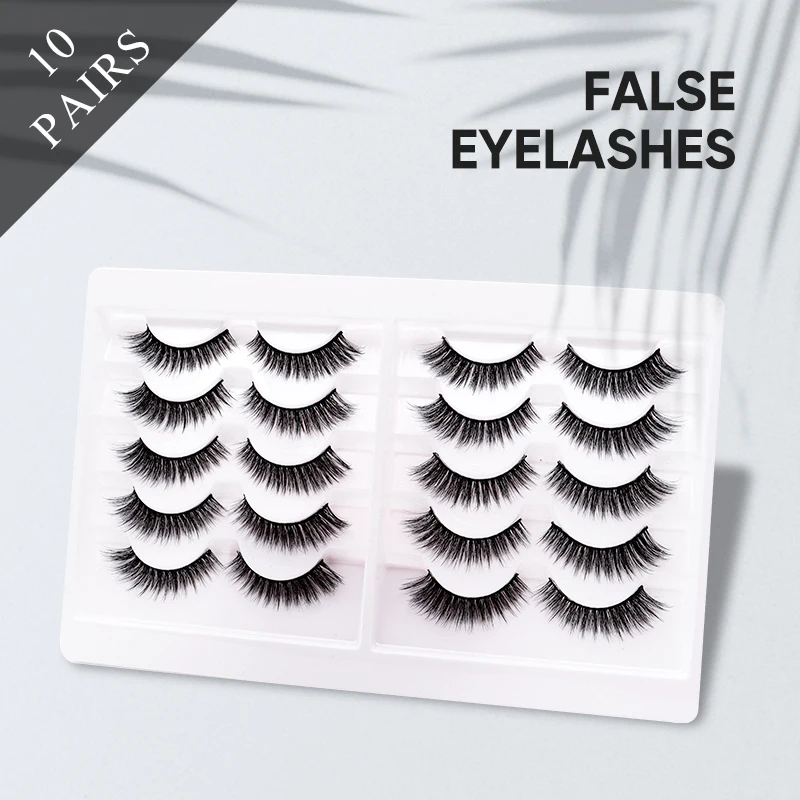 10 пар натуральных ресниц для макияжа Волшебные ресницы ручной работы Мягкие