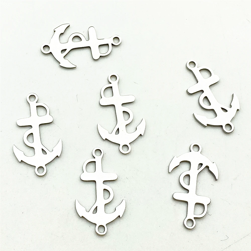 6 шт. 11*20 мм 100% Нержавеющая сталь судовой Якорь разъем для изготовления ювелирных