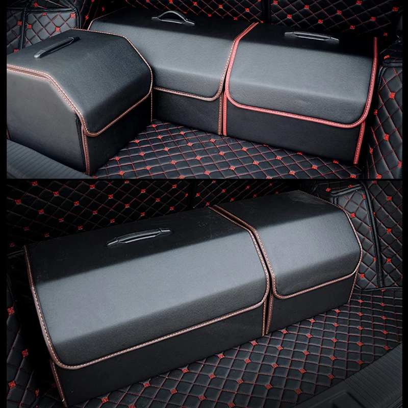 Черный Автомобильный багажник большая сумка для хранения из искусственной кожи