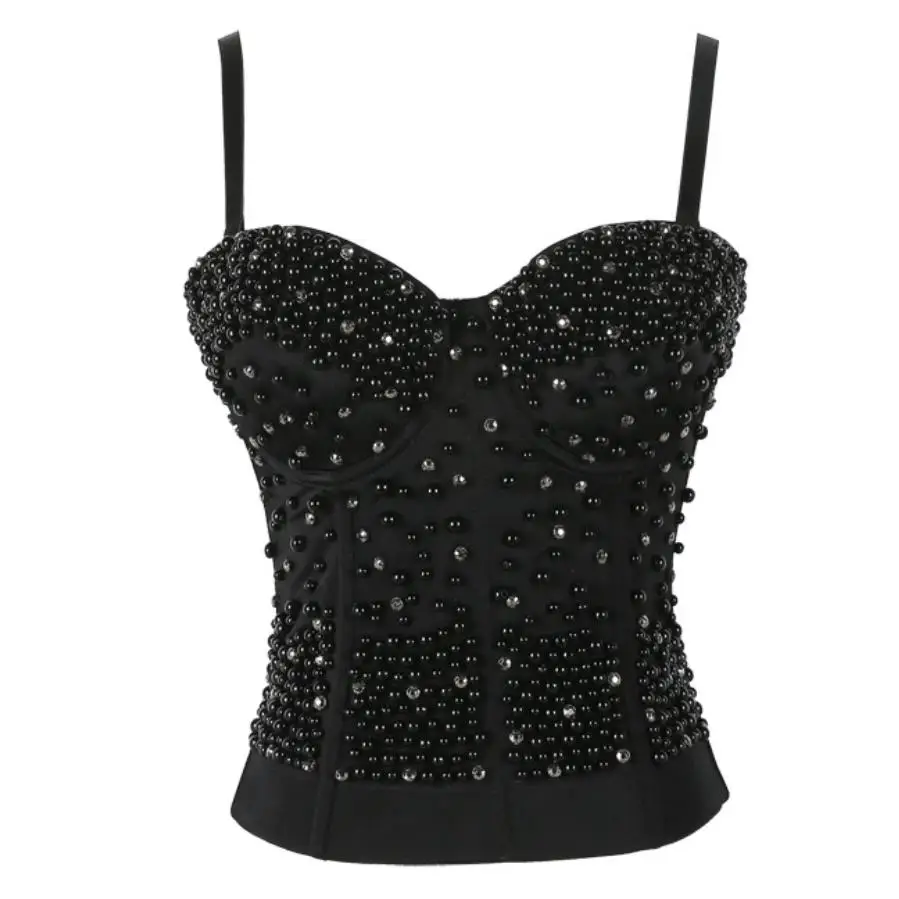 Женский танцевальный бюстгальтер укороченный топ майка размера плюс 2020 Черное