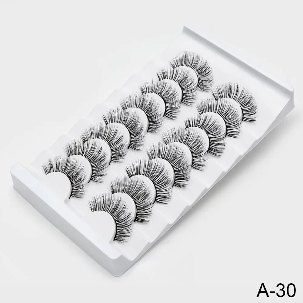 SEXYSHEEP 2/8/20 пар 15-20 мм натуральный 3D накладные Искусственные ресницы косметический набор норковые ресницы расширения норковые ресницы «maquiagem» - Цвет: A30