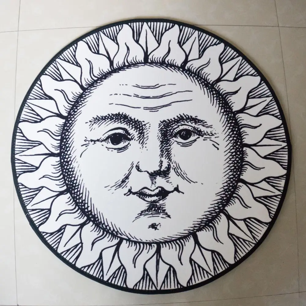 Высококачественные круглые коврики lina для гостиной Мультяшные двери напольный