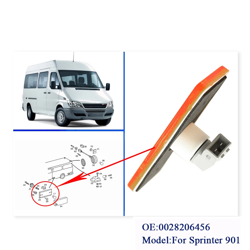 Маркер лампа желтый 0028206456 для Mercedes Sprinter 1995-2006 | Автомобили и мотоциклы