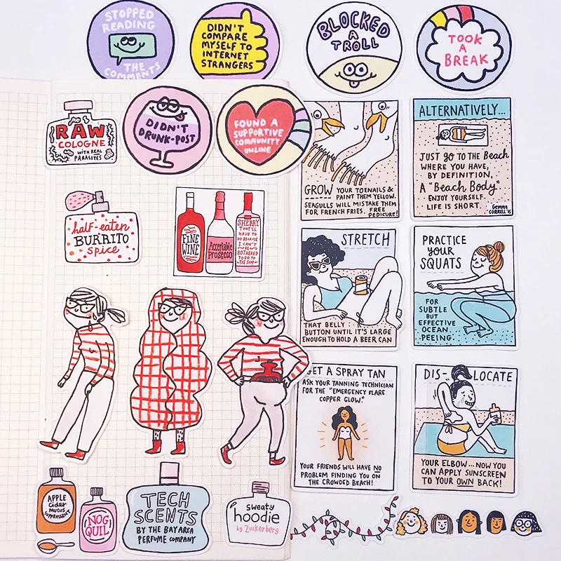 23 шт. смешной девушка наклейки для скрапбукинга DIY альбом журнал хлама happy planner