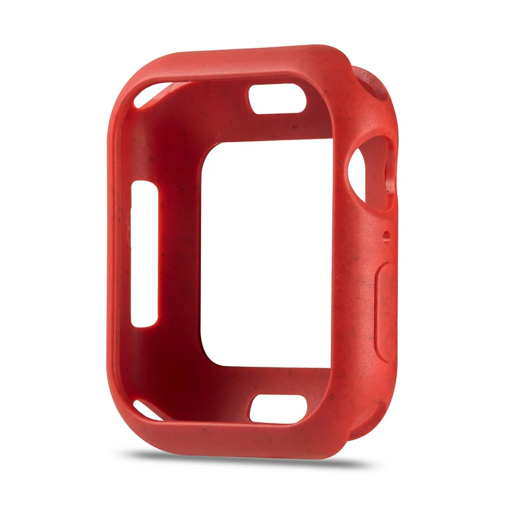 Модный мягкий из высокотемпературного полиуретана защитный чехол для Apple Watch Series 5 4 Case 44 мм 40 мм легкий тонкий бампер для iWatch Shell аксессуары - Цвет: Bright Red