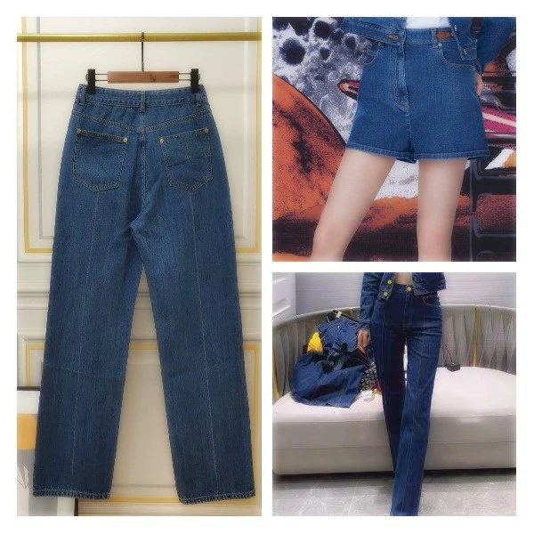 

113200 Summer New Fashion Classic Trendy Brand Luxury Design Casual Versatile Lovely Concise Denim Shorts Metal Buttons Pants L2