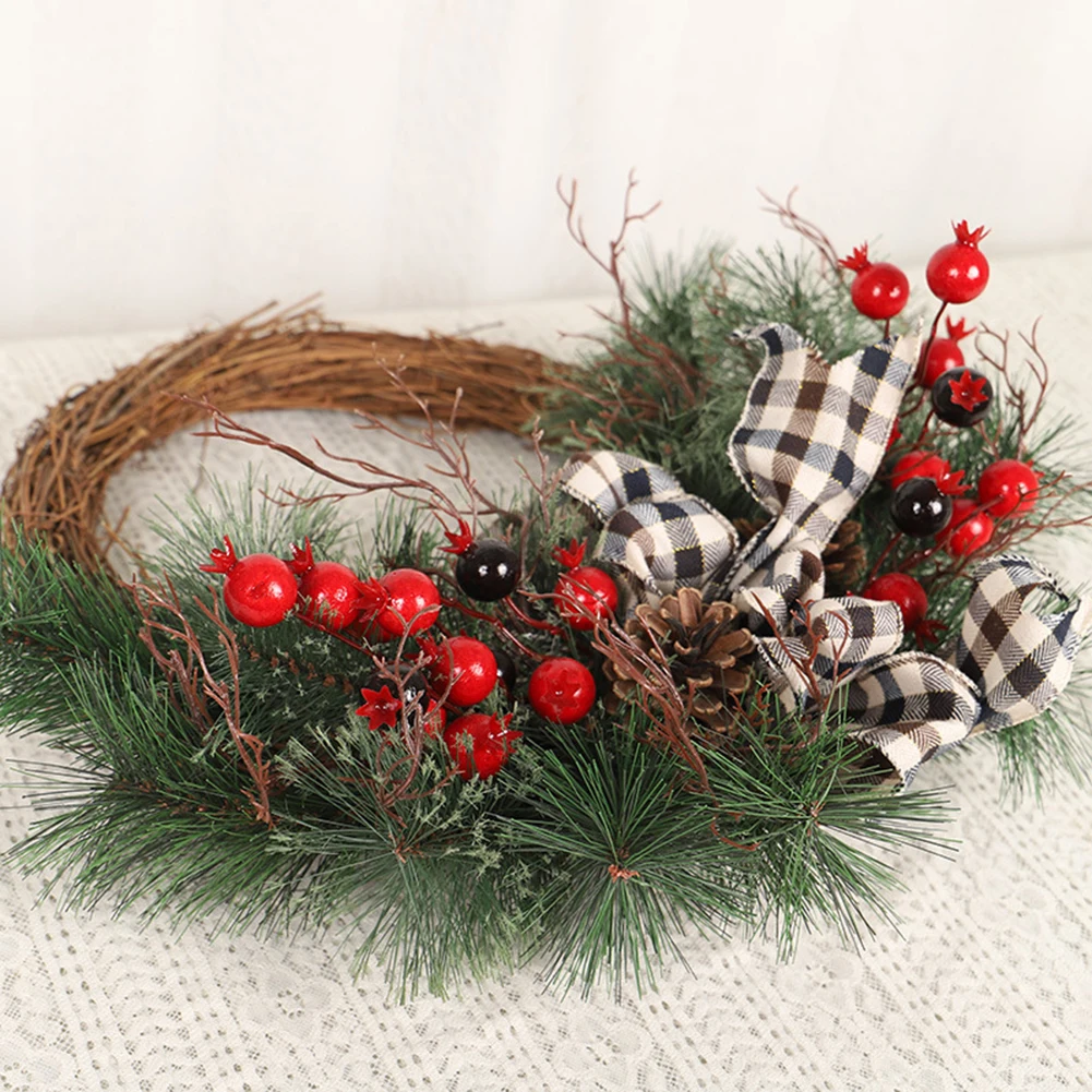 

Christmas Artificial Flower Wreath Versatile Wall-mounted Decor Wreath Home Party Door Hanging Xmas Wedding Ornament