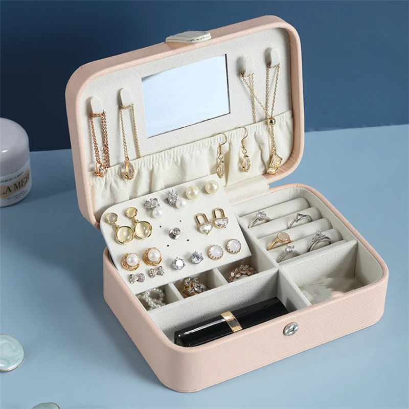 XINSOM Casket Jewelry Box Organizer Portable Travel Case Necklace Earrings Rings Jewelry Packaging Display Box Birthday Gift