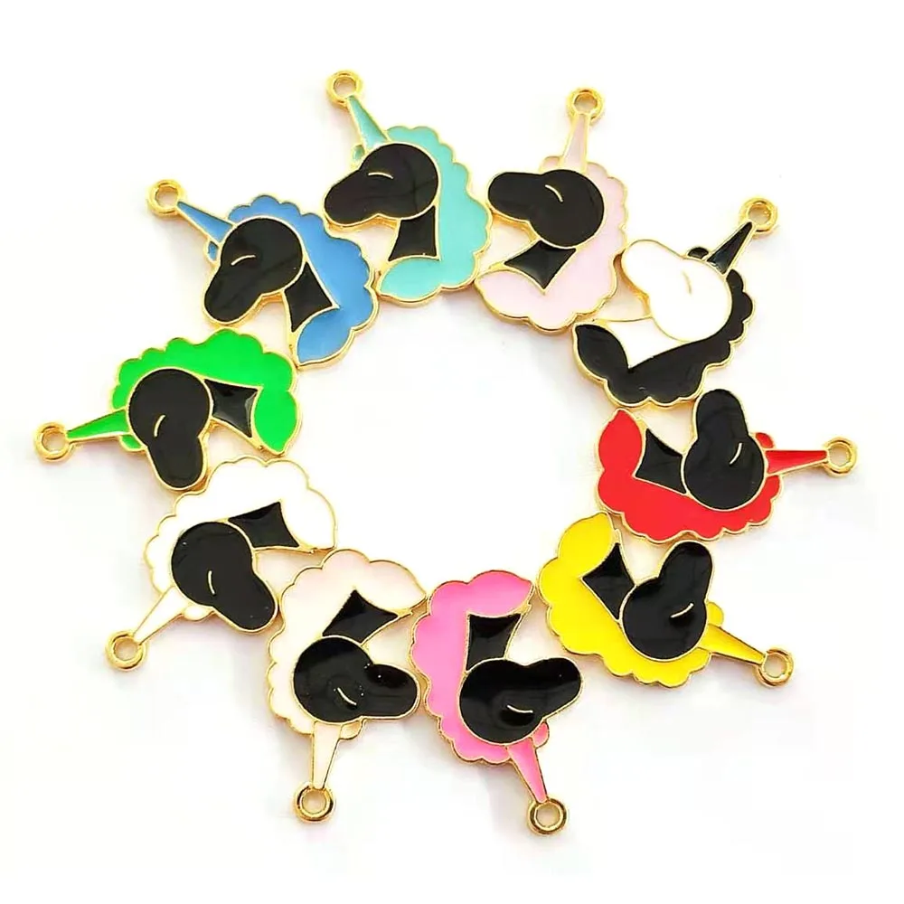 

20pcs unicorn charms for women's handmade jewelry accessories