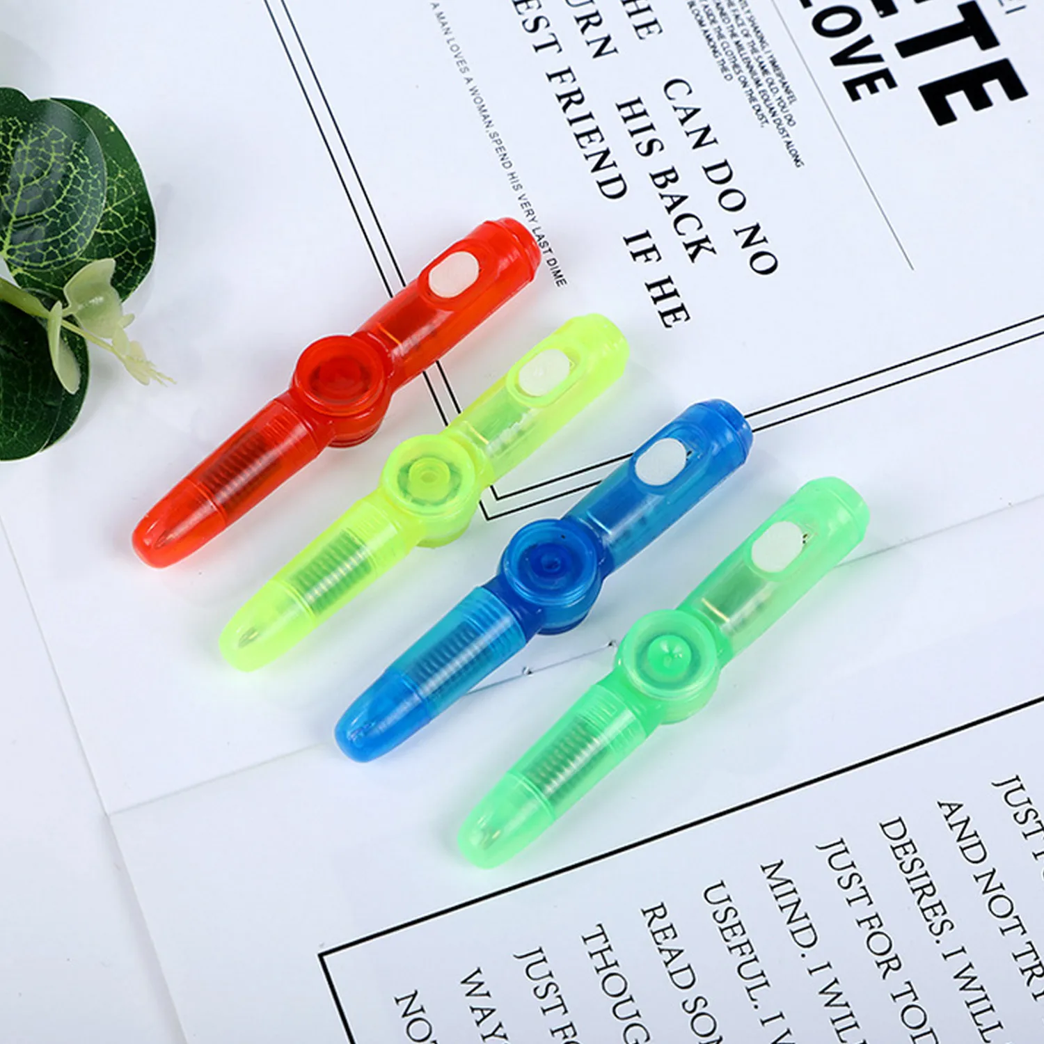 Забавная светодиодная вращающаяся шариковая ручка игрушка для детей и взрослых