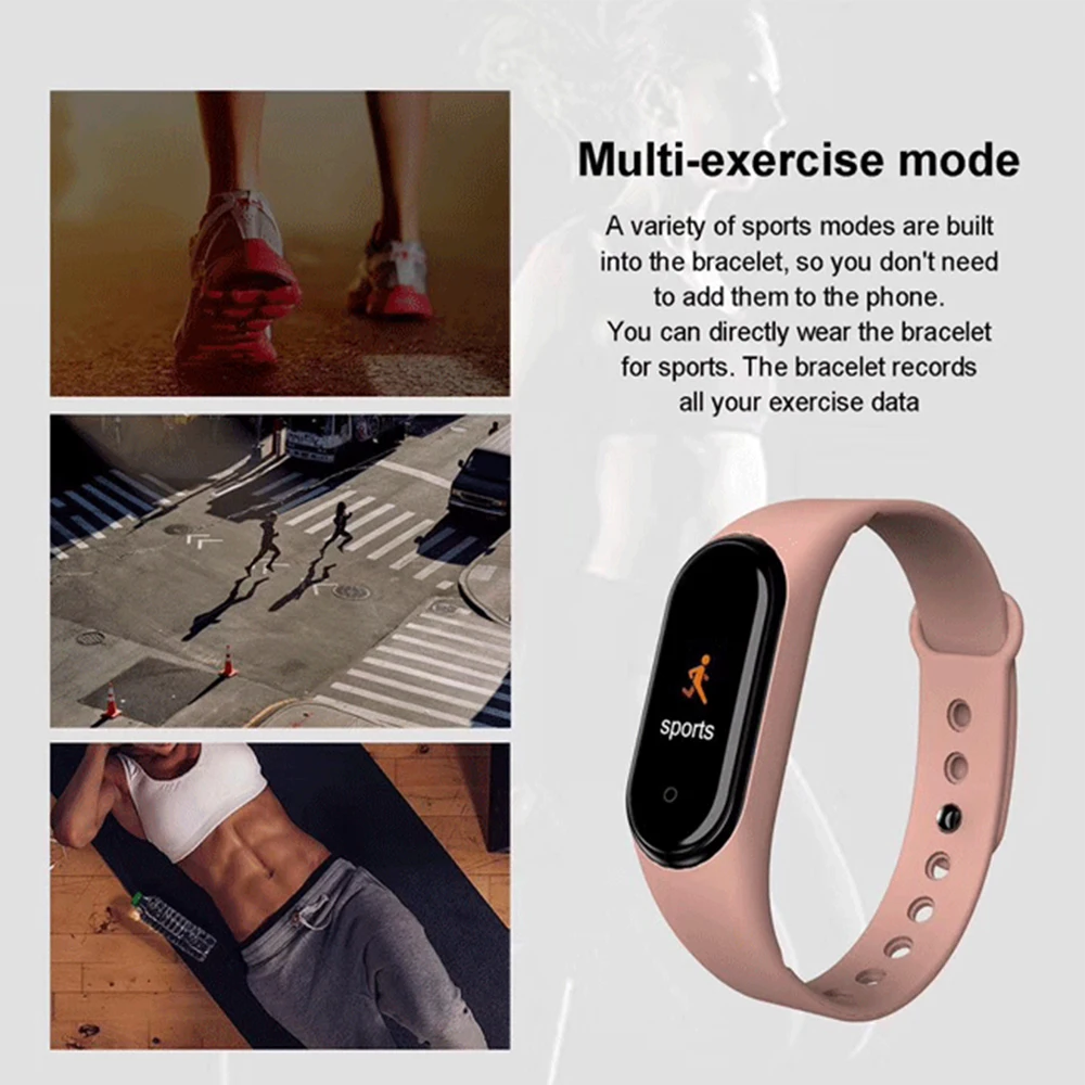 M4 смарт-Браслет фитнес-трекер Браслет Водонепроницаемый bluetooth smartwatch СВЕТОДИОДНЫЙ монитор сердечного ритма