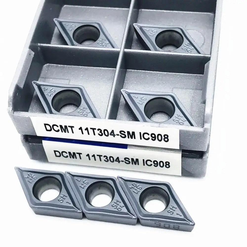 Токарный инструмент DCMT11T304 SM IC907 IC908 твердосплавная пластина DCMT 11T304 10 шт.|Токарный